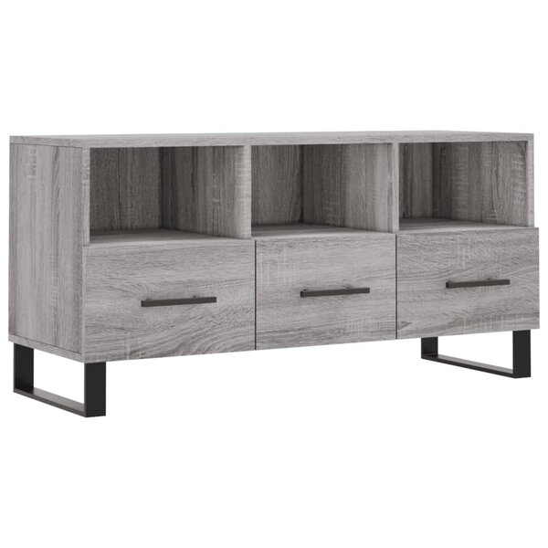 vidaXL Meuble TV sonoma gris 102x36x50 cm bois d'ingénierie