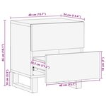 vidaXL Tables de chevet 2 Pièces 40x34x46 cm bois massif de récupération
