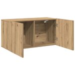 vidaXL Meuble TV mural chêne artisanal 80x30x41 cm