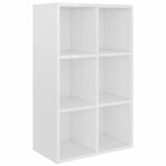 vidaXL Bibliothèque/buffet blanc brillant 66x30x98cm bois d'ingénierie