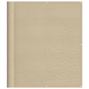 vidaXL Écran de balcon beige 120x800 cm 100 polyester oxford
