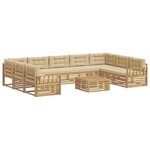 vidaXL Ensemble de canapés d'extérieur 10 Pièces Blanc et Beige
