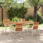 Ensemble de Dîner de Jardin de 5 Pièces en Bois Massif d'Acacia vidaXL
