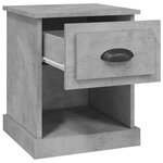 vidaXL Tables de chevet 2 Pièces gris béton 39x39x47 5 cm bois ingénierie