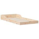 vidaXL Cadre de lit Marron 90 x 200 cm Bois massif en pin