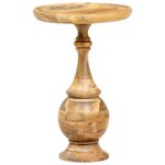 vidaXL Table d'appoint ronde 43x43x66 cm Bois de manguier massif