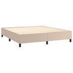 vidaXL Sommier à lattes de lit avec matelas LED Cappuccino 160x200 cm