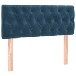 vidaXL Sommier à lattes de lit avec matelas Bleu foncé 90x190 cm