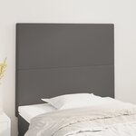 vidaXL Têtes de lit 2 Pièces Gris 80x5x78/88 cm Similicuir