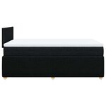 vidaXL Sommier à lattes de lit avec matelas noir 120x190 cm tissu