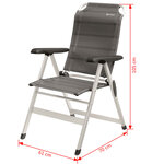 Outwell Chaise pliante Ontario Gris 61x70x105 cm 410078