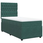 vidaXL Sommier à lattes de lit avec matelas Vert foncé 90x200 cm