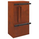 vidaXL boîte aux lettres Rouillé 30 x 20 x 55 cm Acier patiné