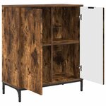 vidaXL Buffet Chêne fumé 69 5 x 33 x 82 cm Bois d'ingénierie