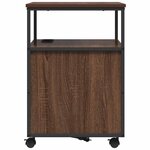 vidaXL Gabarit de bureau avec station de recharge Chêne marron