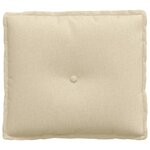 vidaXL Coussin de Dos Crème 50 x 19 x 45 cm tissu