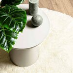 vidaXL Tapis shaggy à poils longs NAVARRA crème 160x160 cm polyester