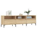 vidaXL Meuble TV chêne sonoma 150x30x44 5 cm bois d'ingénierie