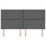 vidaXL Tête de Lit en Tissu Geometric Manuel Gris foncé 180 cm tissu