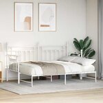 Lit de jour vidaXL avec lit escamotable blanc 75x190 cm en acier