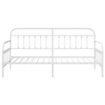 vidaXL Cadre de lit de jour Blanc 90 x 200 cm Acier enduit de poudre