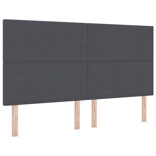 Tête de lit LED vidaXL Grise Foncée 90 cm en velours côtelé