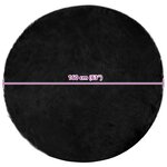 vidaXL Tapis en Peau de Mouton Synthétique Noir 160 x 160 cm Polyester