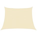 vidaXL Voile d'ombrage 160 g/m² Crème 4/5x3 m PEHD