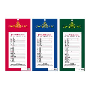 Calendrier Bloc Mensuel Mural 2026 - 16x33.5cm Skytos - Couleur aléatoire*