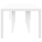 vidaXL Table de Jardin Blanc 350 x 100 x 73 cm polyrotin