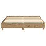 vidaXL Cadre de lit sans matelas chêne artisanal 150x200 cm