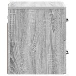 vidaXL Cabinet de chevet mural 2 Pièces Sonoma gris 34 5 x 33 x 40 cm