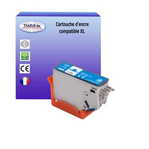 Cartouche compatible pour epson t02h2 / t02f2 (202xl) cyan pour epson expression premium xp-6000  xp-6005