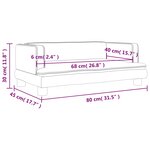 vidaXL Canapé pour enfants noir 80x45x30 cm similicuir