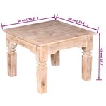 vidaXL Table basse Bois d'acacia 60x60x45 cm