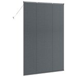 vidaXL Store de Fenêtre avec des rideaux Gris foncé Aluminium