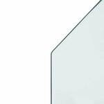 vidaXL Plaque en verre de cheminée Transparent 100 x 60 cm Verre