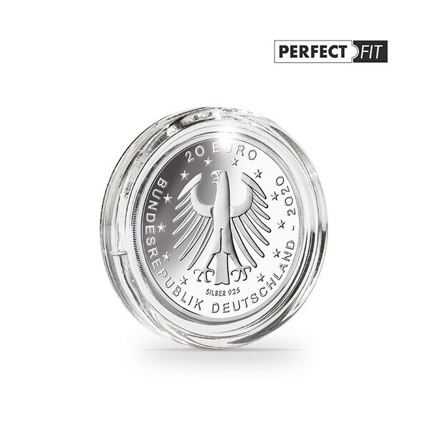 Capsules rondes ULTRA PERFECT FIT pour pièces de 20 euros. Paquet - 100 capsules