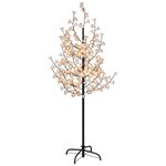 vidaXL Arbre à LED fleur de cerisier 200 LED Blanc chaud 180 cm