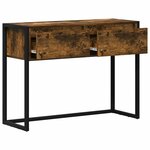vidaXL Table d'appoint Chêne Fumé 100 x 36 x 75 cm Bois d'ingénierie