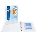 10 Classeurs personnalisable rigide 2 poches KreaCover® 4 anneaux en D 40mm A4 maxi  blanc EXACOMPTA