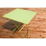 Set bistrot 2 personnes - Table 70x70 cm + 2 chaises - Acier  thermolaqué - Vert - HIENO