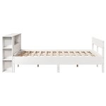 vidaXL Lit bibliothèque sans matelas blanc 140x190 cm bois pin massif
