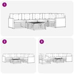 vidaXL Ensemble de canapés d'extérieur 6 pc Naturel et Beige