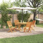 vidaXL Ensemble de salle à manger pour jardin 5 Pièces Marron