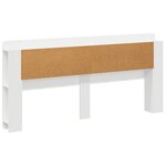 vidaXL Cabinet de Tête de Lit Blanc brillant Bois d’ingénierie