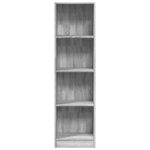 vidaXL Bibliothèque sonoma gris 40x24x143 cm bois d'ingénierie
