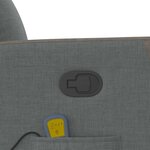 vidaXL Fauteuil de massage inclinable Gris foncé Tissu