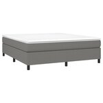 vidaXL Sommier à lattes de lit avec matelas Gris foncé 160x200cm Tissu