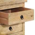 vidaXL Bureau à caissons Bois de manguier massif 140x50x77 cm